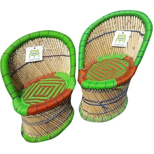 2024 Op Maat Gemaakte Multifunctionele Comfortabele Rieten Bamboe Houten Zitstoel Set Voor Tuin Indoor Outdoor Kinderen Woonkamer Terras