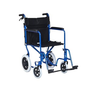 Kjt Wheelchair Lightweight Aluminum Alloy Manual Folding For Seniors With Removable <b>Footrest</b> And Fixed Armrests - Product Image 2