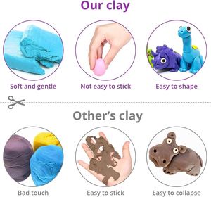 500g Air Dry <b>Foam</b> Clay <b>Modeling</b> Clay Safe and Non-Toxic Air Dry Clay Kit Kids' Magic Playdough & Slime Art Crafts Gift - Product Image 3