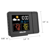 BALDR B0367 Digitale Farb vorhersage Wetters tation Indoor Outdoor mit 3 Sensoren Drahtlose Wetters tation Projektions wecker