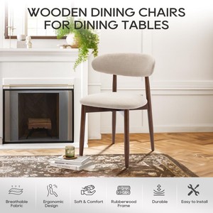 <span class=keywords><strong>Chaise</strong></span> de salle à manger de ferme moderne en <span class=keywords><strong>bois</strong></span> avec revêtement en tissu et repose-pieds pour meubles de cuisine ou de maison - Product Image 6