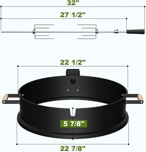 Kit de <span class=keywords><strong>Asador</strong></span> Giratorio Mejorado para Todas las Parrillas de Carbón Weber de <span class=keywords><strong>22</strong></span> Pulgadas, con una Construcción Robusta y Excelente Equilibrio. - Product Image 2