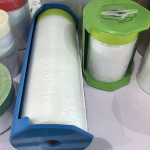 Ruban <span class=keywords><strong>de</strong></span> masquage en plastique pré-coupé avec distributeur à lame, film <span class=keywords><strong>de</strong></span> protection en plastique pour automobile, électroménager et meubles - Product Image 1