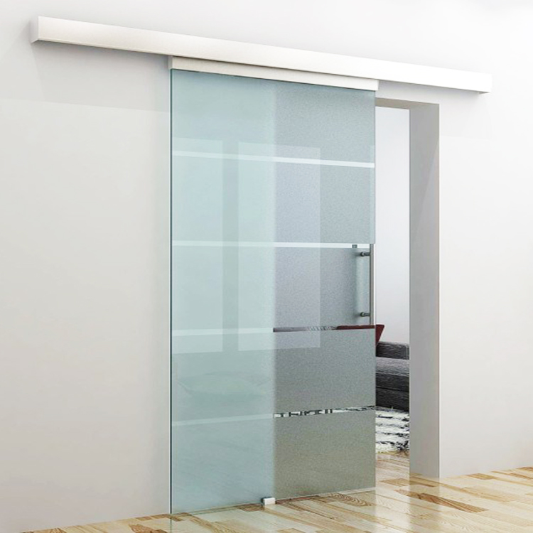 8mm 10mm 12mm Tempered Frosted Glass Interior Decorative Privacy Acid Etched Toughened Glass Sliding Door