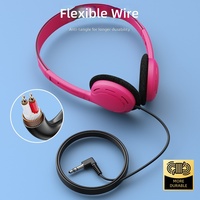 Headphone Kabel Murah untuk Olahraga dan Perjalanan, Peredam Kebisingan Dinamis, Tahan Air IPX4, Dapat Digunakan Kembali, Earphone Pesawat, Headset Anak