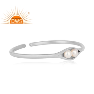 Natural Pearl Bangle Seed Pod Design Sterling <b>Silver</b> Bangle Jewelry Manufacturer Suppliers Vintage Collection - Product Image 2
