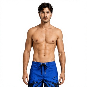 Custom <b>Mens</b> Board Shorts Manufacturer Wholesale Hawaii Swim Shorts Quick Dry Surf <b>Trunks</b> Beachwear Polyester Drawstring Pockets - Product Image 1