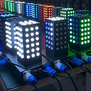 9 3D ma trận <span class=keywords><strong>pixel</strong></span> Ngô dẫn đèn màu xanh lá cây/đỏ/xanh phát ra bức màn đèn tường Nhôm đèn nền cho công viên chủ đề - Product Image 3