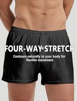 Sous-vêtements pour hommes en satin haut de gamme, pantalon de luxe à quatre coins, respirant pour l'été, sous-vêtements pour hommes à devant plat