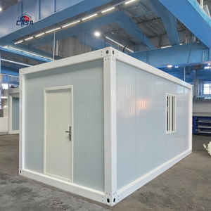 20 फीट प्रीफैब्रिकेटेड घर मॉड्यूलर घर छोटे घर भंडारण फ्लैट पैक कंटेनर लिविंग यूनिट होटल की दुकान - Product Image 1