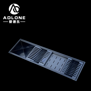 Calha Canal organizador escorredor embutir louca 90cm Preta COR cuba Pia cozinha - Product Image 4