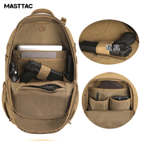 Sac à dos tactique MASTTAC MS7552 500D imperméable 40L avec compartiment pour ordinateur portable, système MOLLE pour la randonnée en plein air et les trajets quotidiens