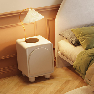 Comodino moderno stile semplice per bambini comodino in legno massello camera da letto stile crema bianco piccolo portaoggetti WH10 - Product Image 3