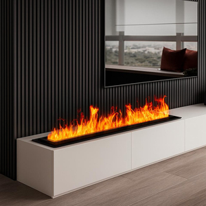<span class=keywords><strong>Cheminée</strong></span> à atomisation ultrasonique améliorée, effet vapeur flottante douce, double télécommande tactile, flamme LED, classe d'efficacité énergétique - Product Image 4