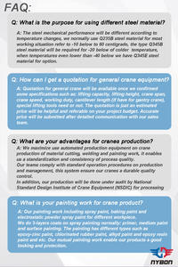 رافعة جسر علوية مع قضبان، غرفة ضخ علوية تعمل بمحور مفرد مع تحكم عن بعد - Product Image 6