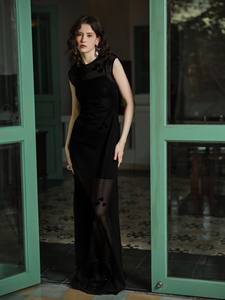 Style doux robes femmes à manches longues Clio dentelle Emb longue robe tissu écologique femme vêtements blanc fabriqué au Vietnam - Product Image 4