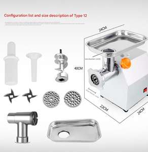 Broyeur à <span class=keywords><strong>viande</strong></span> électrique de qualité commerciale, machine robuste, haute puissance, <span class=keywords><strong>hachoir</strong></span> industriel - Product Image 6
