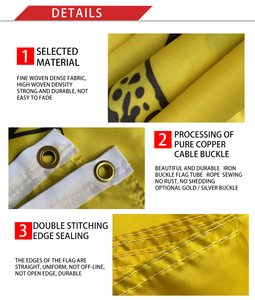 Drapeau serpent jaune en polyester léger 3x5 pour l'extérieur, 'Ne me marche pas sur les pieds', fanion libertarien avec motif serpent - Product Image 5