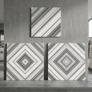 Azul Macaubas Blue Granite Effect Bookmatch Porcelain Tiles 600x600mm High Gloss Flooring - Product Image 1