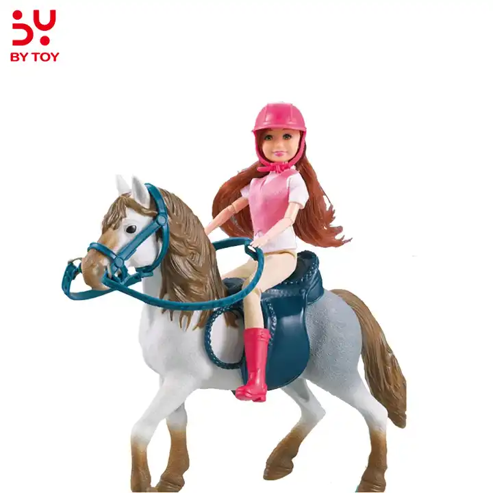 vente chaude petit athlétisme poney miniature en plastique cheval jouet  poupée et vivre articulations poupée pour fille