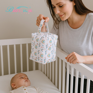 Directo de fábrica Mommy's Big 22*14*16cm patrón lindo impermeable cochecito de bebé bolsa colgante para pañales cosas de bebé ropa húmeda - Product Image 1