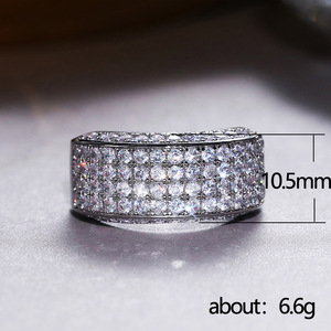 Anello a Mezza Fascia con Accenti per Uomo e Donna, Stile Lussuoso, Audace, alla Moda, Accessorio da Dito per Feste, Regalo - Product Image 5