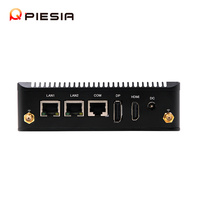 Piesia Quad Core PC de bureau à client léger Celeron J1900 2 Lan RS232 4 * USB X86 Linux Mini PC industriel sans ventilateur Nano pour kiosque