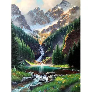 5d crystal diamond painting ab drill special shaped diamond painting canvas print 5d diamond painting waterfall