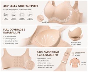 Reggiseno Jelly Senza Ferretto Personalizzabile con Logo, per Donna Taglie Forti, Morbido e Confortevole, con Supporto, Push-up, Copertura Totale, per Uso Quotidiano - Product Image 4