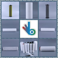 Cartouche de filtre à eau pour sédiments de 5 microns, 10 pouces, 20 pouces, PP PPF, usines de fabrication, hôtels, capacité de 500 L, composants de média de base
