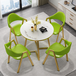 4 Seater Dining <strong>Table</strong> and Chairs Set Cotton Linen Cushion Curved Dining Chair Employee <strong>Canteen</strong> Dining <strong>Table</strong> and Chairs - Product Image 5