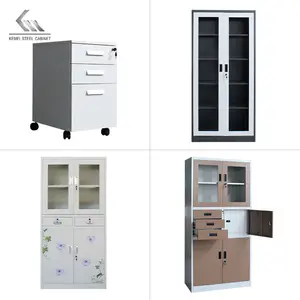 优质钢橱柜储物柜2门金属柜铁柜带锁家用储物单办公室橱柜