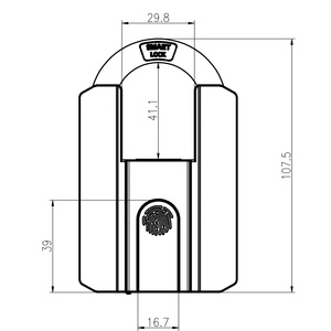 Candado Biométrico Estándar de Jinjian, Candado Seguro con Huella Dactilar de Alta Resistencia con 2 Llaves para Almacenes, Gimnasios, Hogares y Bicicletas - Product Image 2