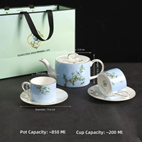 Vente en gros et au détail de couvercles de tasses à thé en porcelaine fine à motifs d'oiseaux, tasses en céramique dorées à la main, coffrets cadeaux et tasses à café