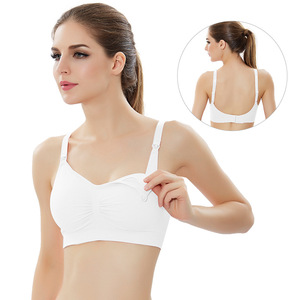 Reggiseni in <span class=keywords><strong>Cotone</strong></span> Senza Ferretto con Bottoni per Donne in Gravidanza, Anti-Cedimento, Regolabili per <span class=keywords><strong>Allattamento</strong></span>, Design Stampati - Product Image 2