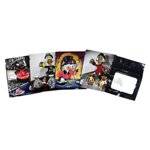 100 pièces/<span class=keywords><strong>lot</strong></span> prêt à expédier refermable anti-odeur noël boule de neige bonbons Mylar sacs - Product Image 2