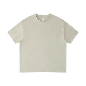 T-shirt unisexe ample en coton respirant pour couple, <span class=keywords><strong>série</strong></span> couleur terre 275g, style streetwear à manches courtes pour homme - Product Image 5
