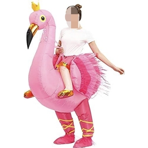 Costume de flamant rose gonflable de vacances, Costume d'animal gonflable d'halloween pour adulte, décoration drôle - Product Image 5