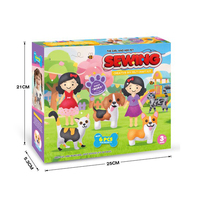 Kit de couture en feutre DIY 6 pièces, personnages d'animaux tropicaux, fabrication de peluches à coudre à la main, jouet artistique éducatif pour enfants, cadeau