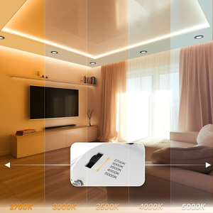 Lampe à disque LED de 4 pouces à encastrer au plafond 5CCT Design mince réglable pour les projets de rénovation de salle de bain - Product Image 3