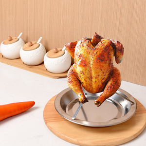 ที่วางจานบาร์บีคิวแบบพกพาที่กรองไก่ชั้นย่างทำจากสแตนเลสสามารถถอดออกได้ - Product Image 3