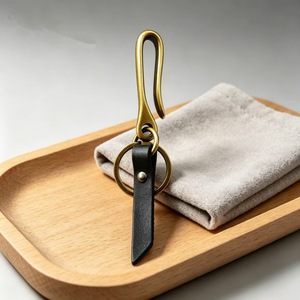 Genuine Leather Heavy Duty Embossed Vintage Fish Hook Keychain Handmade Key <strong>Holder</strong> Key Rings - Product Image 3