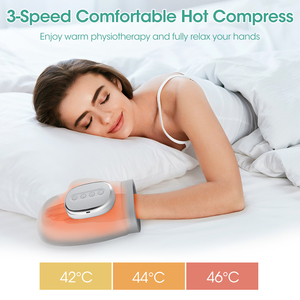 Alat pijat tangan elektrik nirkabel 3D, alat pijat jari panas kompresi disesuaikan - Product Image 4