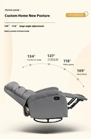 Haute qualité moderne en cuir véritable rembourrage cadre en métal relaxant manuel ascenseur fauteuil inclinable canapé pour salon chambre