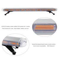 Rot-Blaue Amber COB LED Warnleuchte 30-72 Zoll Notfall-Stroboskop-Lichtleiste 12V 24V für Auto-LKW Sicherheitssignalleuchte