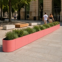 Pots de fleurs modulaires en métal sur mesure, sections soudées, verrouillage par vis pour aménagement paysager extérieur