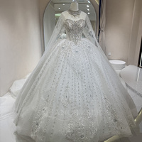 Robe de mariée unique Jancember DW0166 avec col en cœur, perles et sequins, avec châle