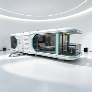 Nouvelle Offre 2026 : <span class=keywords><strong>Maison</strong></span> Capsule Spatiale Préfabriquée, <span class=keywords><strong>Maison</strong></span> Conteneur Entièrement Meublée, Mini-Villa Glamping avec Grand Balcon en Verre Panoramique - Product Image 1