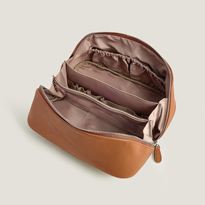 Bolsa de Cosméticos de Cuero Personalizada, Estuche de <span class=keywords><strong>Maquillaje</strong></span> para Mujer, Etiqueta Privada, Organizador de Viaje, Bolsa con Asa, Fabricante OEM ODM - Product Image 4