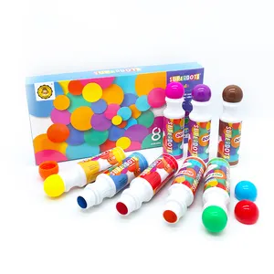 OEM lavable portátil de mano dot peen pincel de pintura pluma Bingo Dabber arte 8 colores conjunto de marcadores de puntos para niños juguetes de dibujo